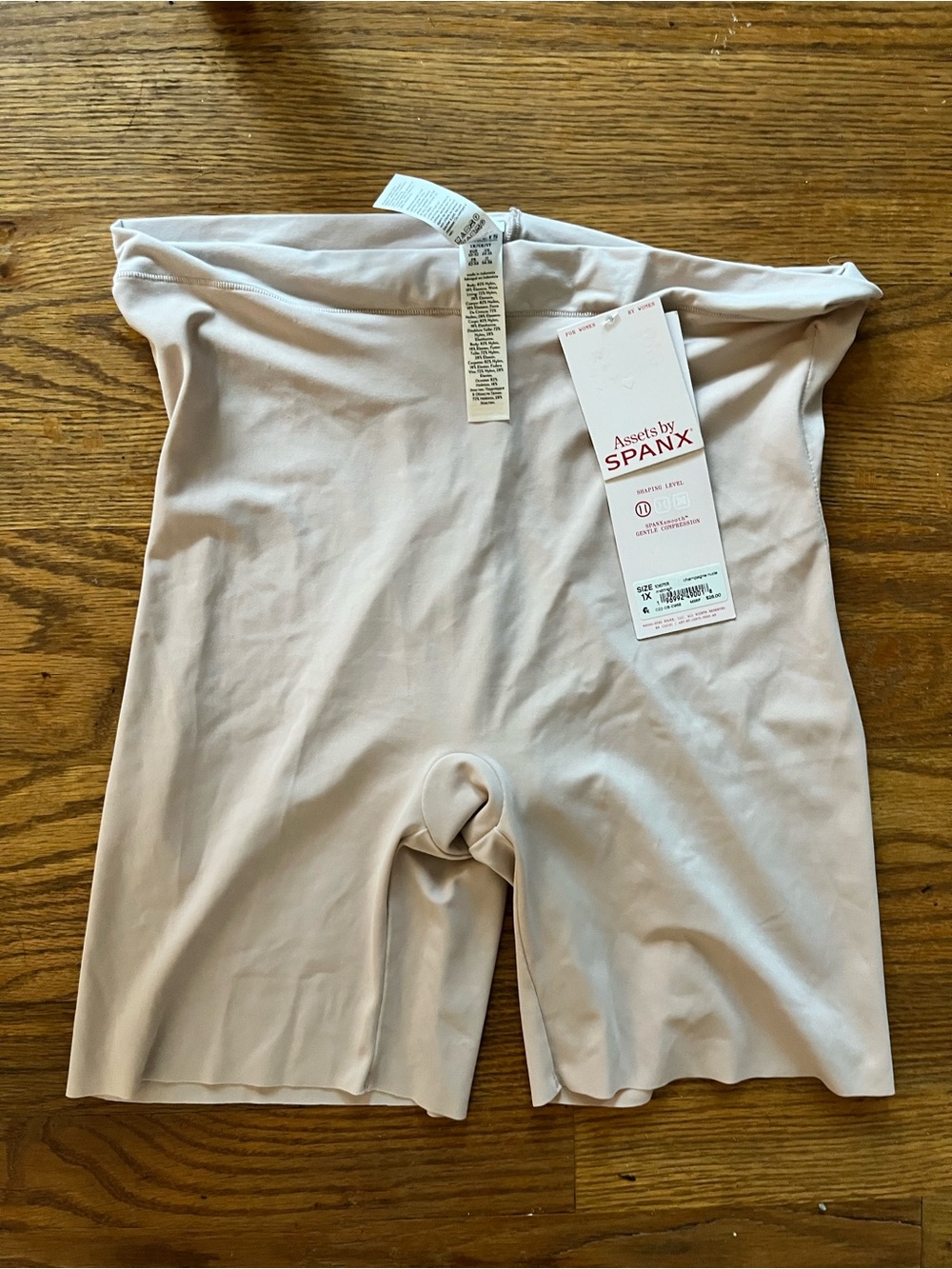 SPANX Assets Light Nude High-Waist Shaping Shorts 1X